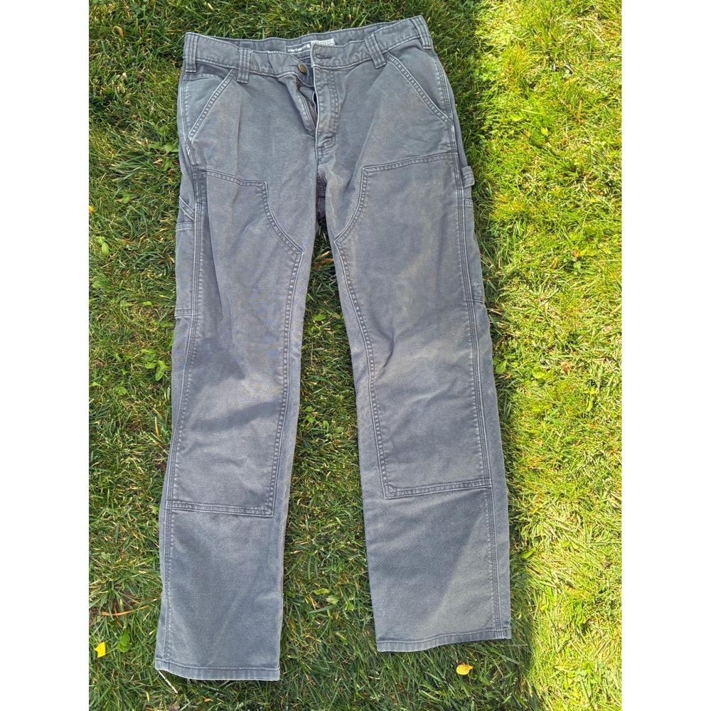 Carhartt Relaxed Fit Double Front Work Pants Gray 32x32 Utility Carpenter Pants